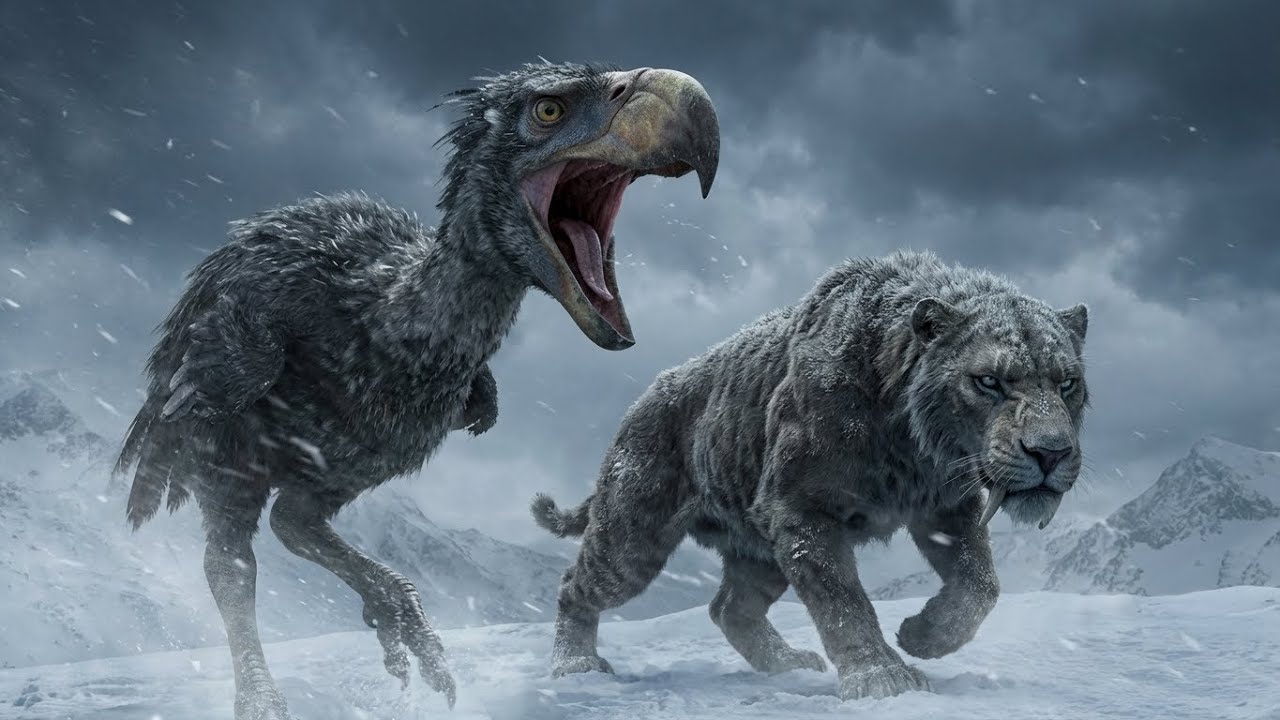 Simba & Shere Khan vs Inostrancevia – Alliance of the Mammoths  AI Short Film PART2