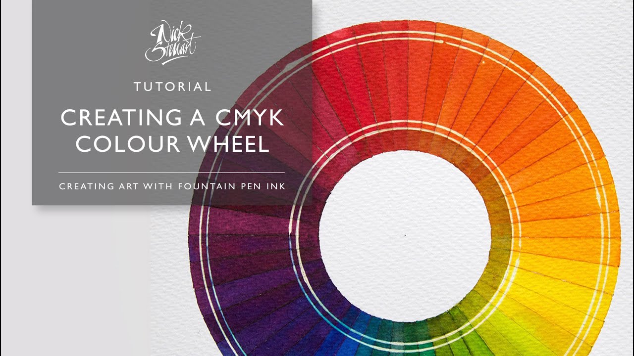 Creating a colour wheel with four fountain pen inks