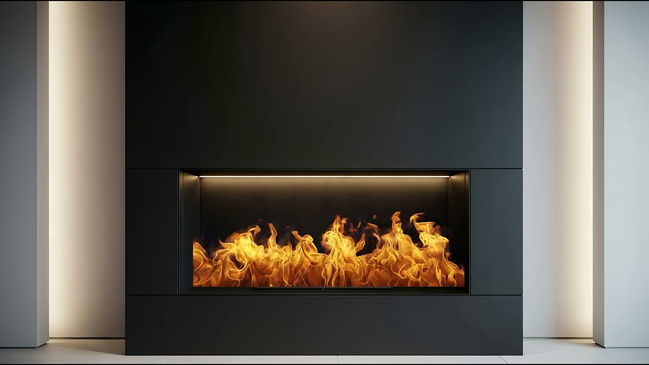 [Ultra-HD Art] 3H Noir Flame | Frame TV Living Room