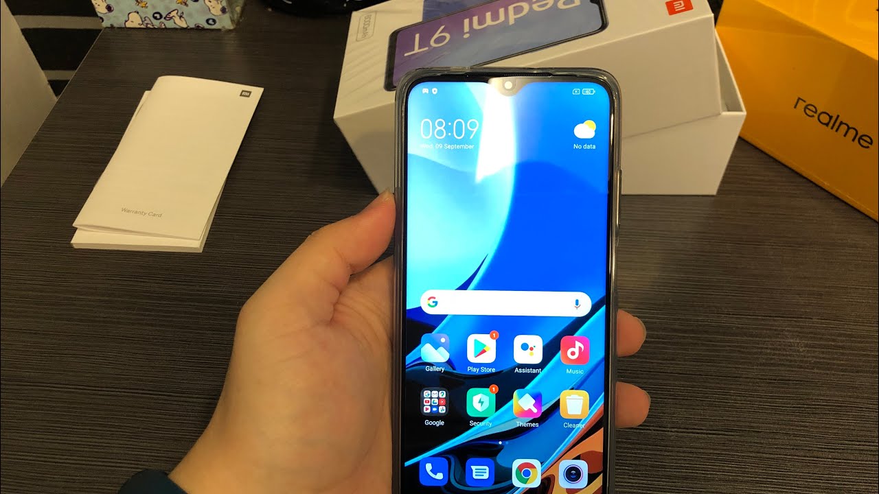 Xiaomi Redmi 9T Unboxing + First Boot Up (Carbon Gray)