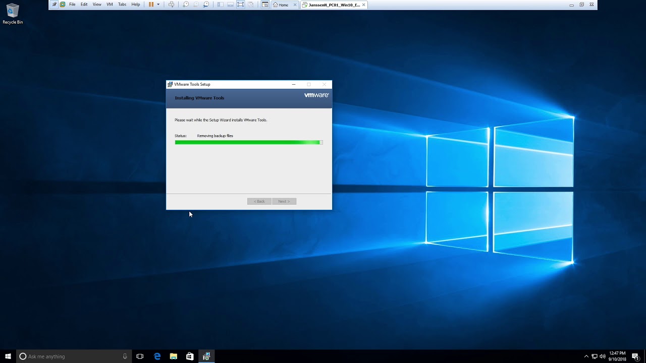 VMware - Virtualisatie Type 2 - VMware Tools installeren