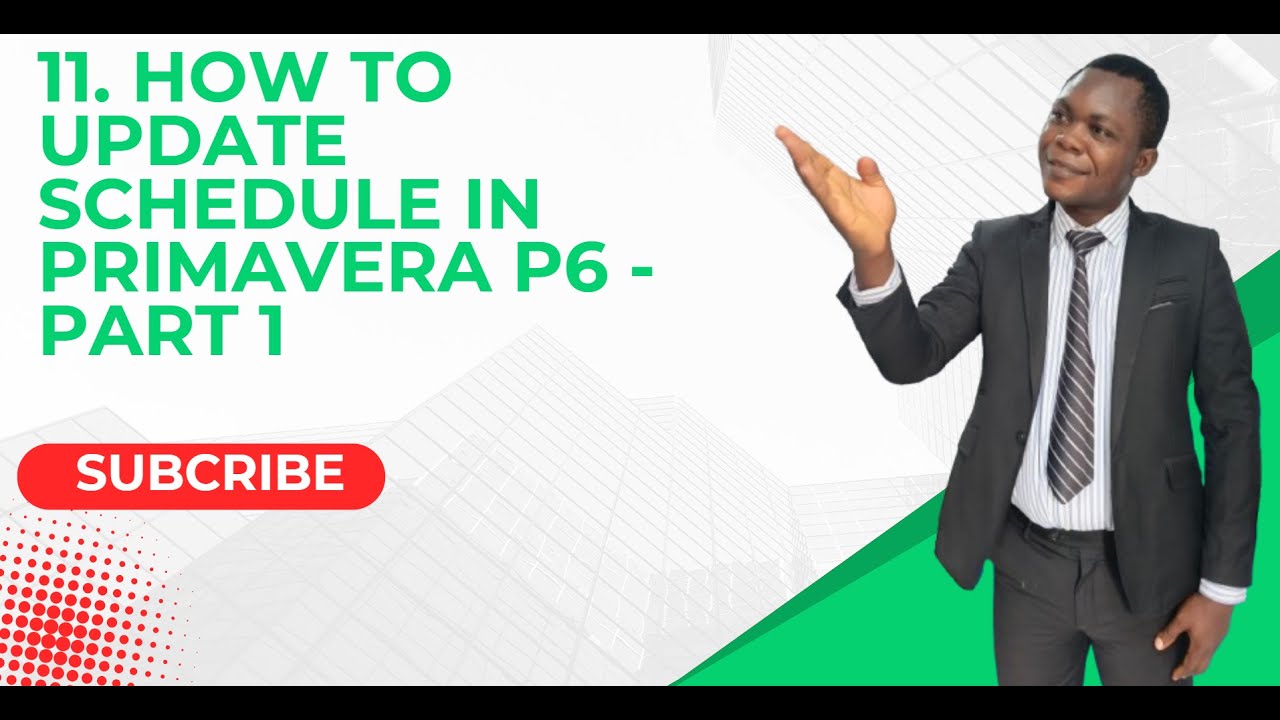 11.  How to Update Primavera P6 Schedule   Part 1