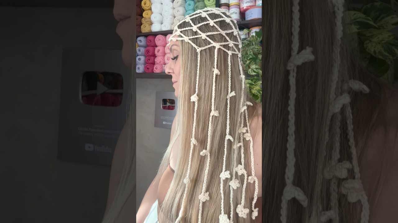 Headpiece de croch&ecirc;! F&aacute;cil, linda e perfeita #tendencia #crochet
