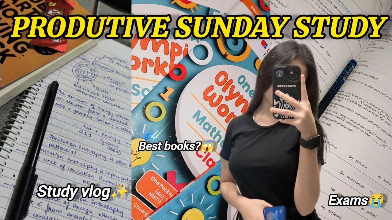 Produtive morning to night study vlog👀🌷| Produtive Sunday Study vlog🌟| Exam preparation 📚
