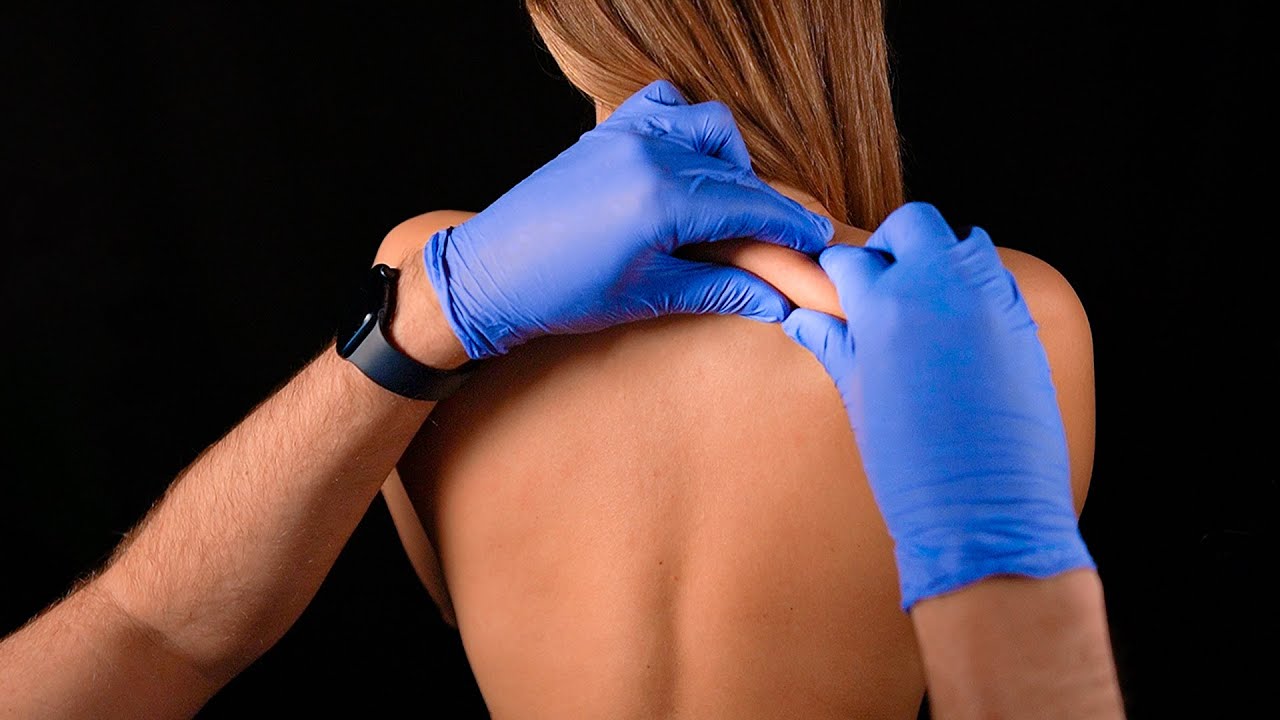 ASMR Chiropractic Skin Pulling, Cracking & Adjustments & Oil massage with Latex gloves