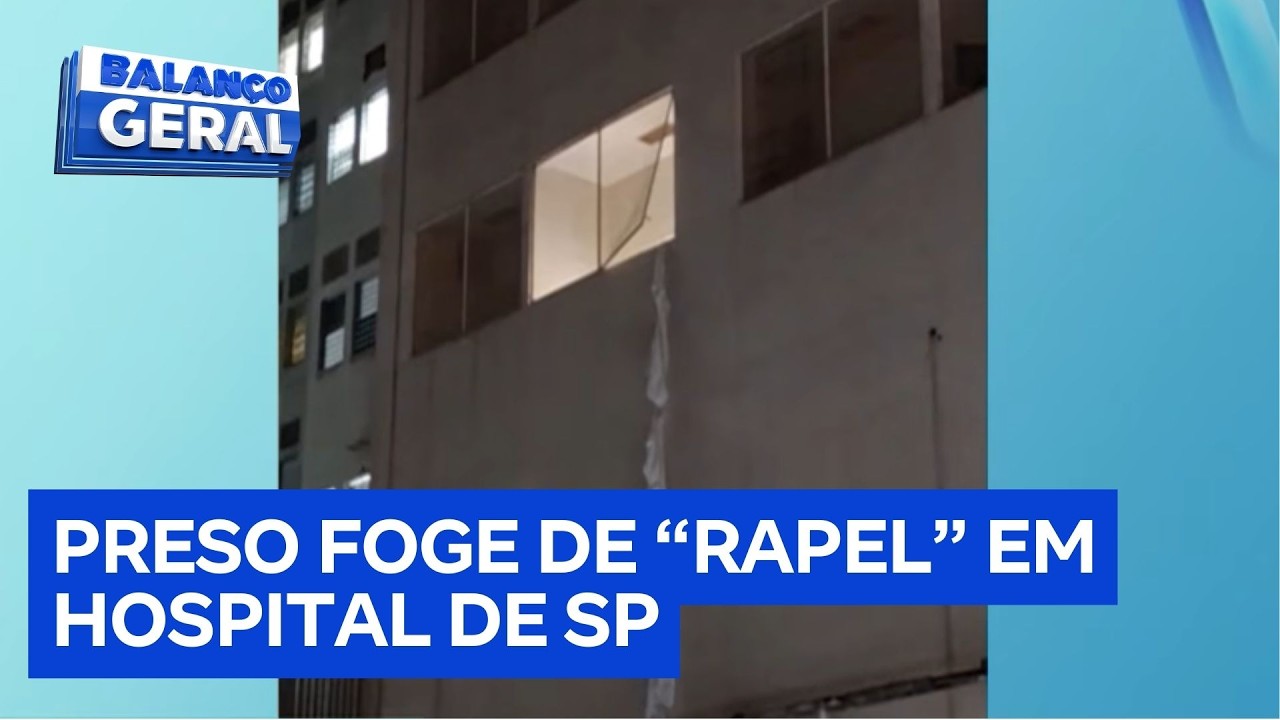 Detento hospitalizado foge pela janela e mobiliza polícia em São Paulo