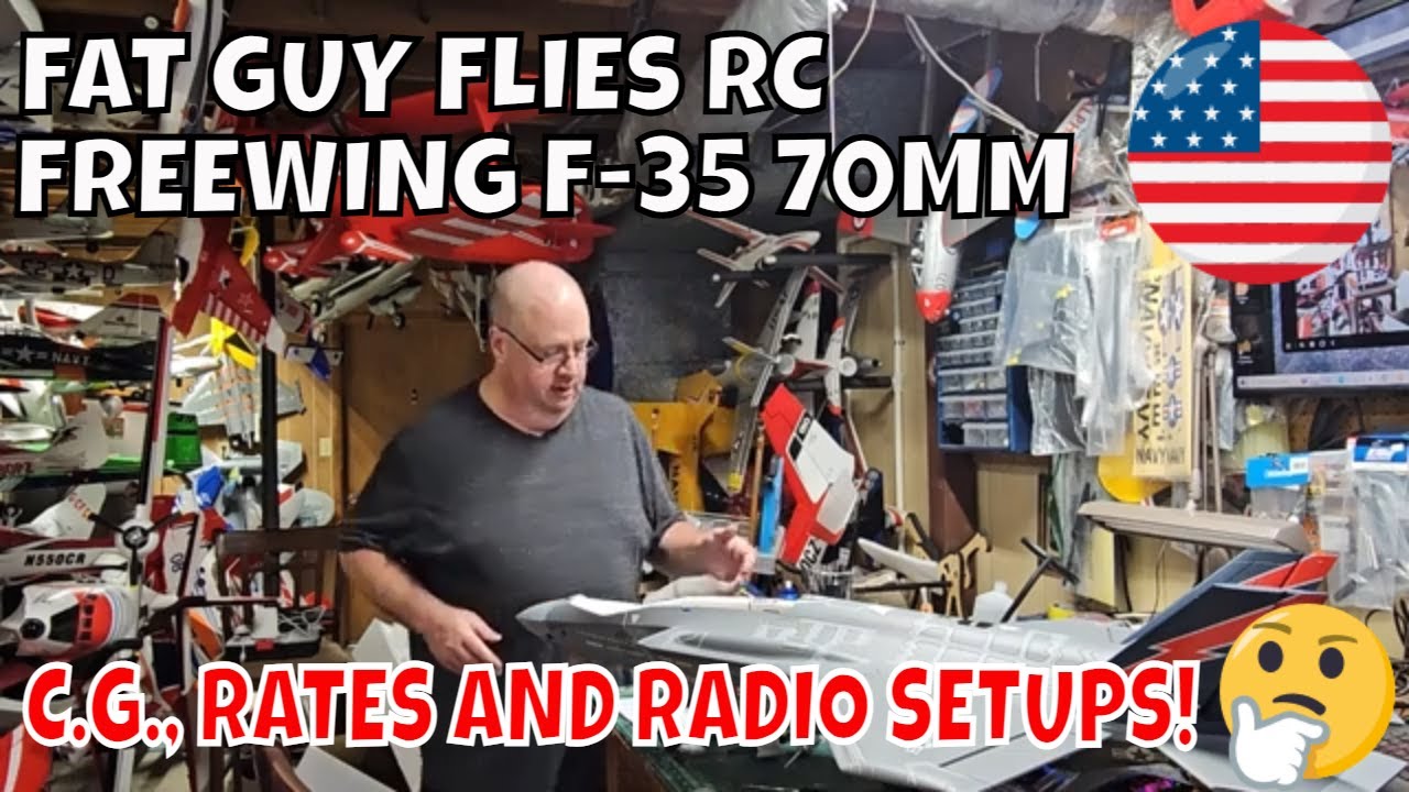 FREEWING F-35 70MM C.G., RATES AND RADIO SETUPS by Fat Guy Flies RC
