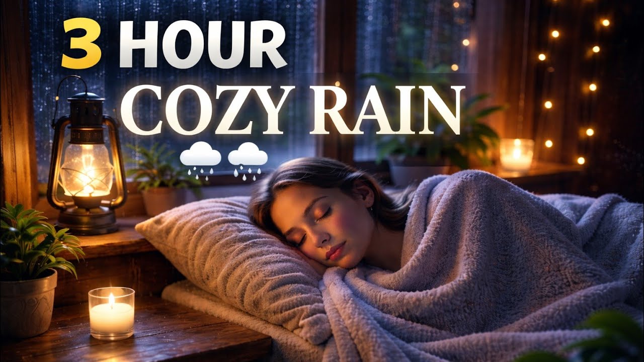 3 Hour Light Rain Sounds for Sleep, Study & Relaxation 🌧️ (No Thunder)