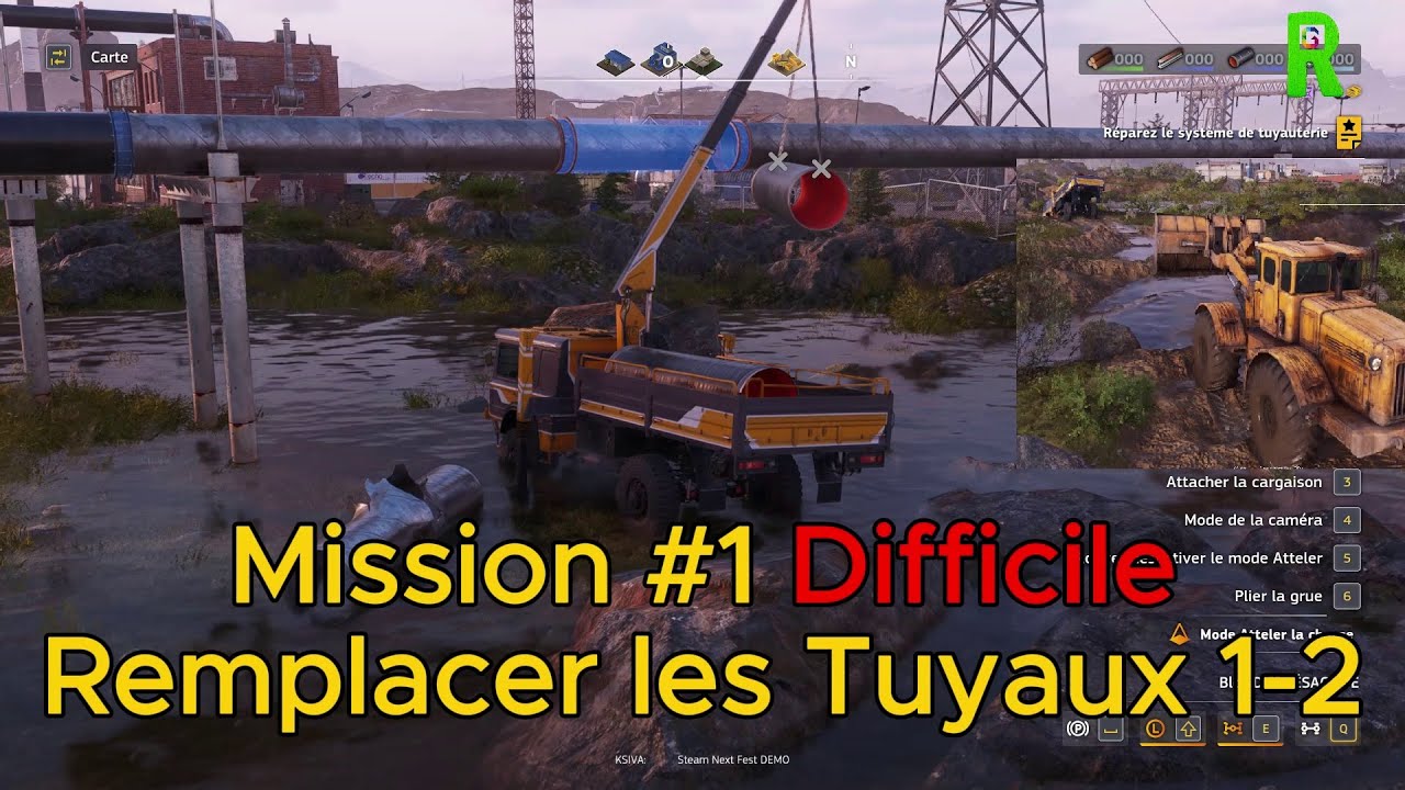 RoadCraft #1  Remplacer les Tuyaux  Route de l'impossible Hard Mision
