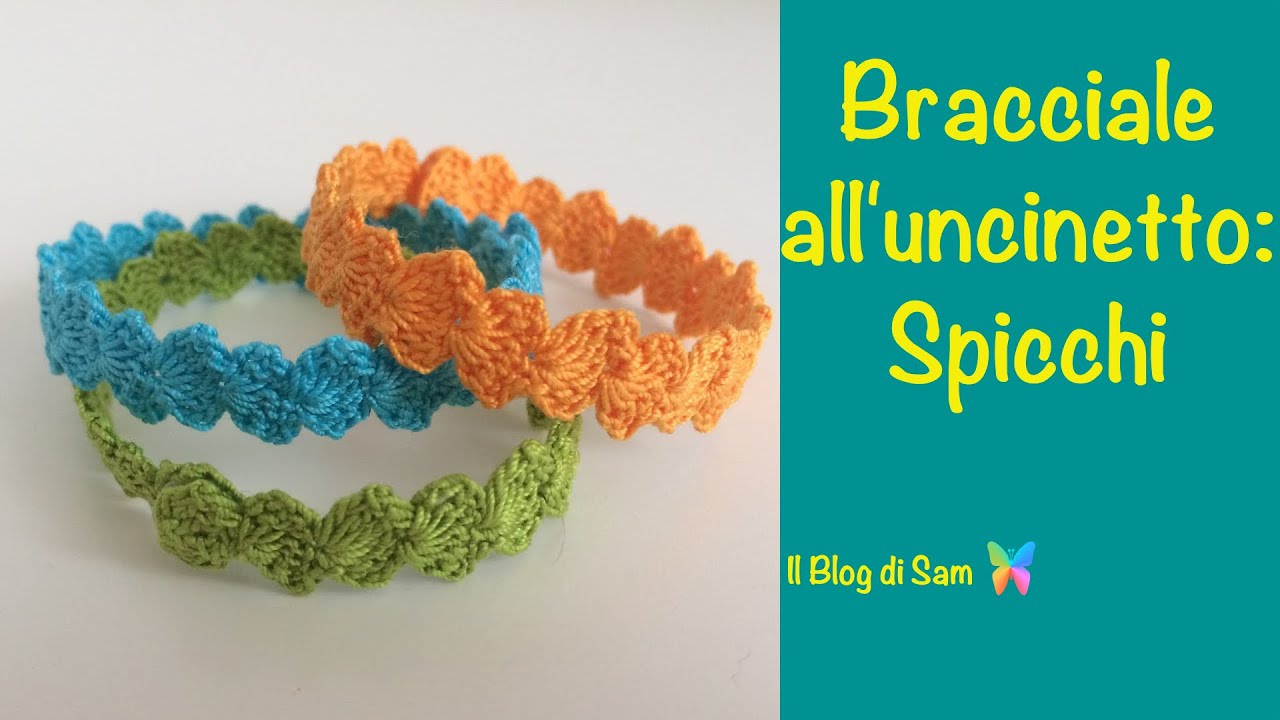 Spiegazione del bracciale all'uncinetto Spicchi