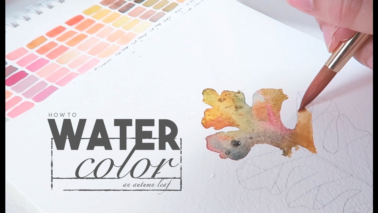 Want to Paint a Watercolor Whimsical Autumn Leaf?