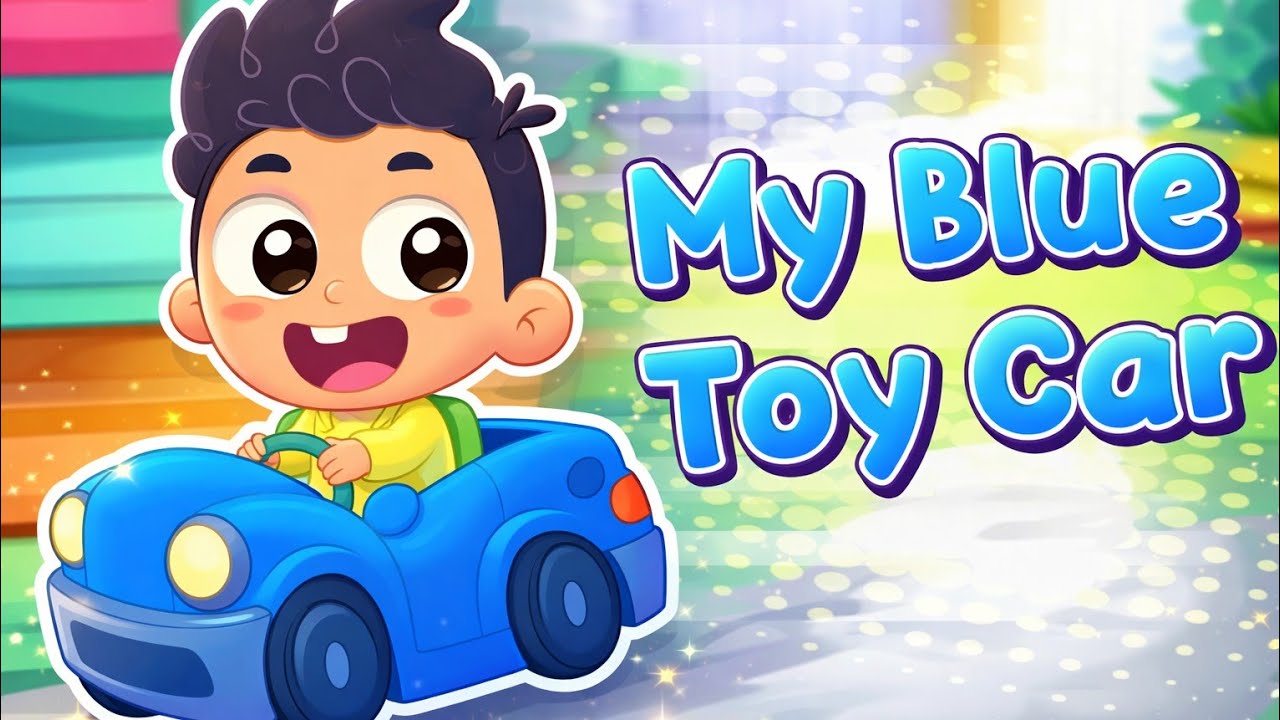 🚗🎶 My Blue Toy Car | Fun Kids Song About Toy Cars | The little Muslim