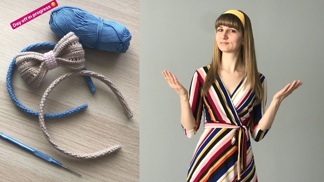 DIY Tutorial/Crochet hairband/How to crochet a hairband DIY