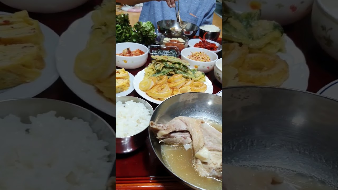 what a korean family dinner looks like 