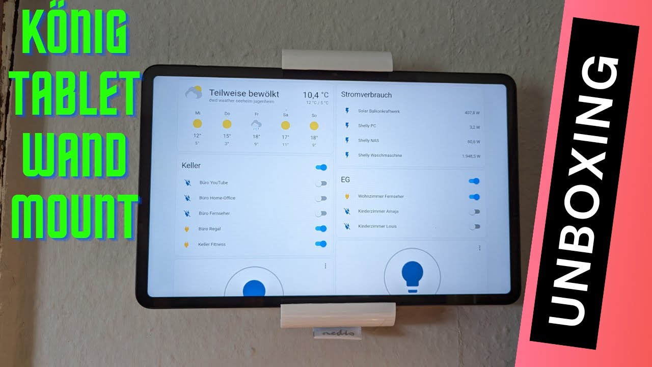 Meine neue HomeAssistant Wandhalterung : König Tablet Wand Mount (Unboxing + Ersteindruck)
