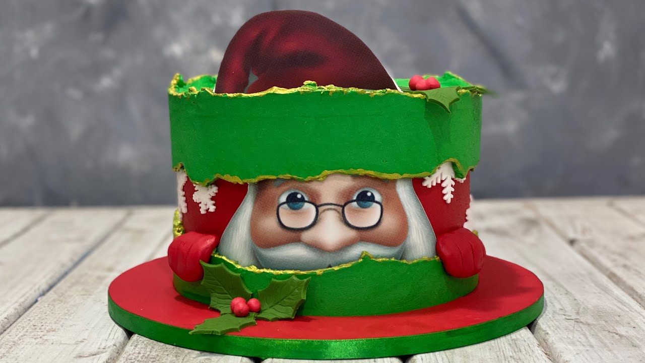 Santa Claus Cake | Fault Line Cake | Christmas Santa Claus Cake