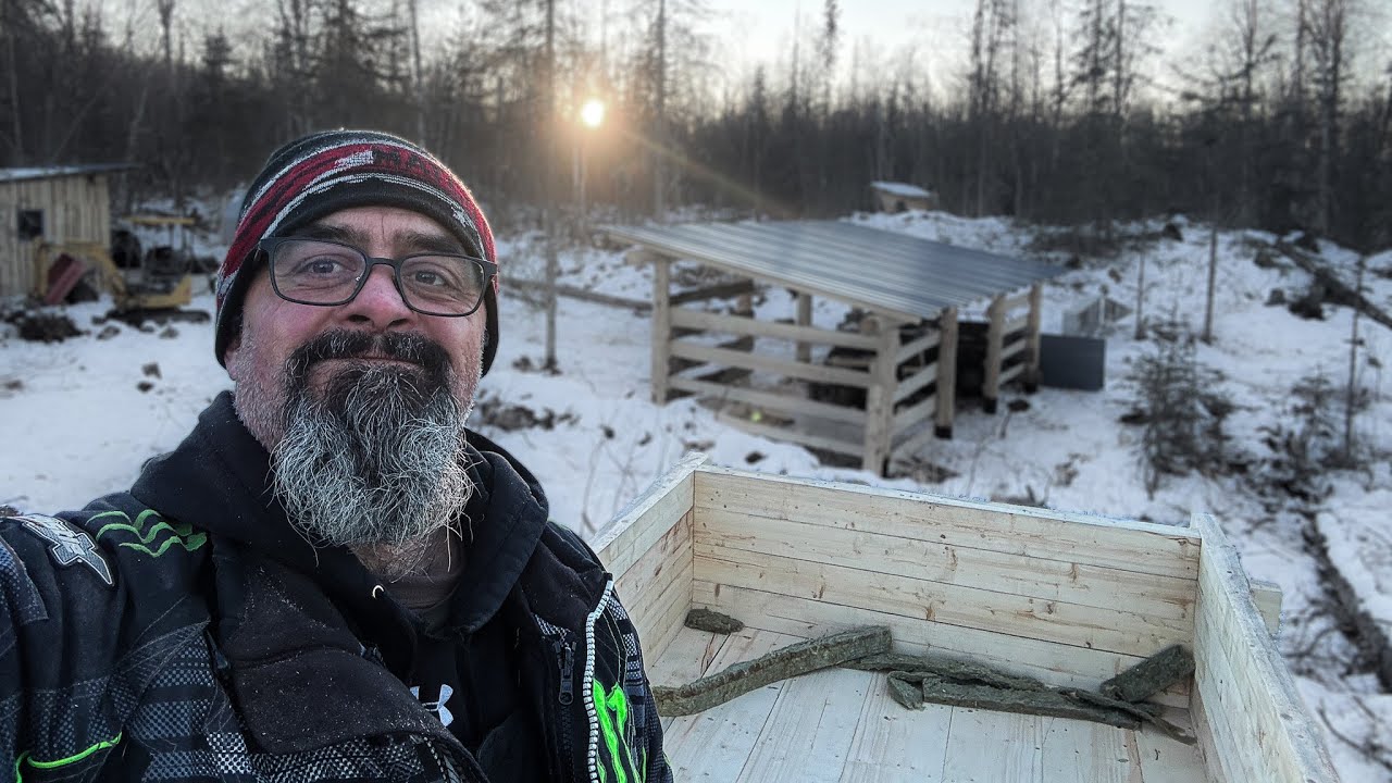 DIY Alaskan Sauna Build in Extreme Cold!