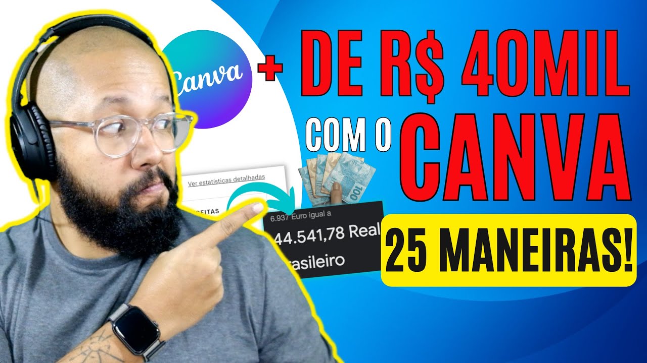 TRABALHE EM CASA COM O CANVA - APRENDA A FAZER MAIS DE 40 MIL REAIS (Dinheiro online COM O CANVA)
