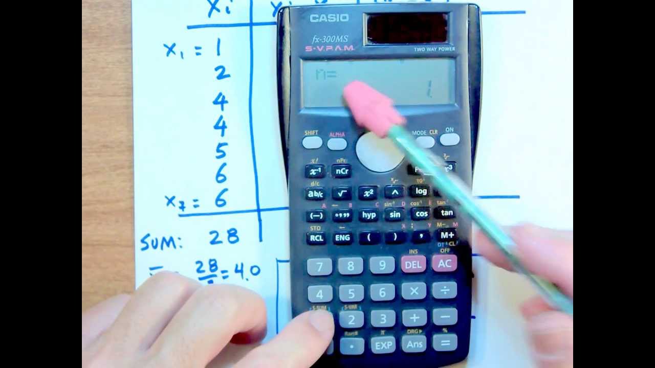 COMPUTING SAMPLE STANDARD DEVIATION USING CASIO fx 300MS