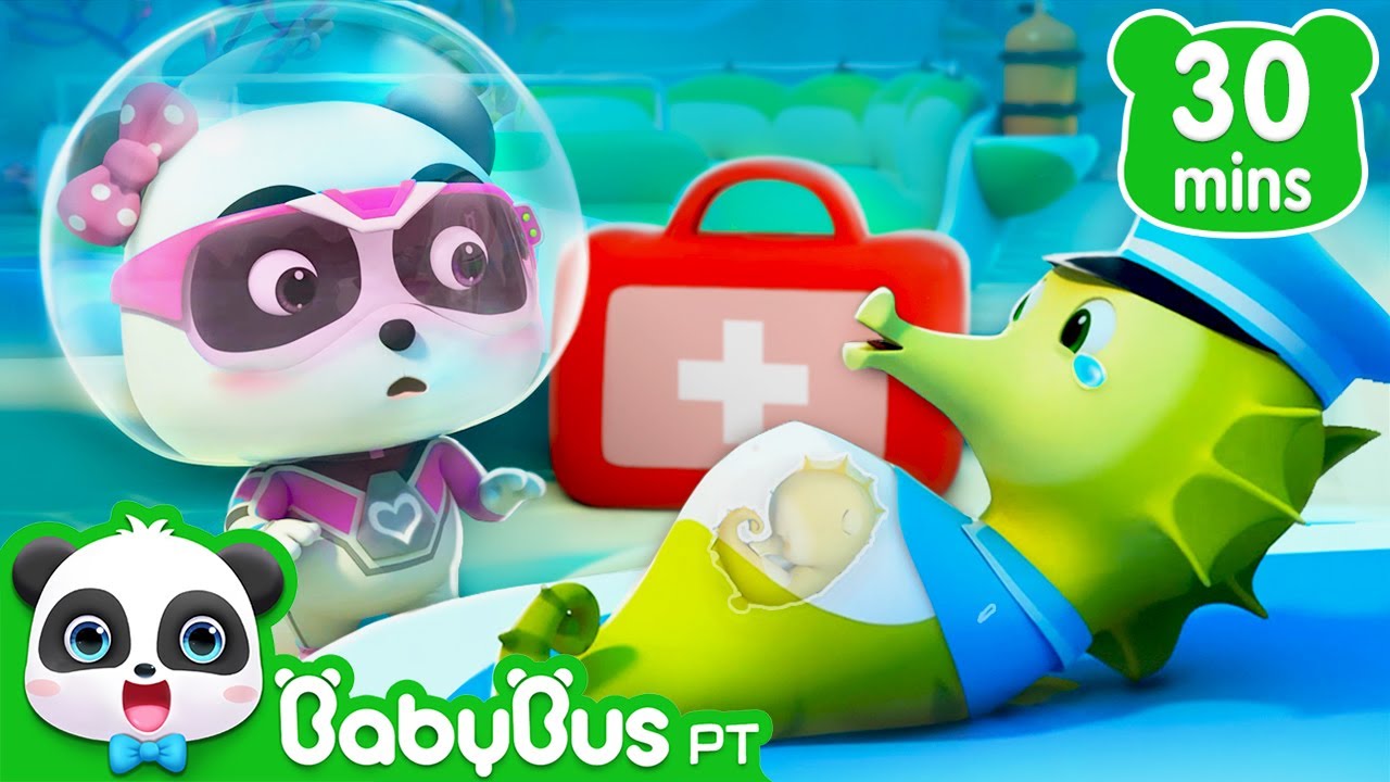 🐼 Desenhos Animados | Super Panda Resgate o Papai Cavalo Marinho | Super Equipe de Resgate | BabyBus