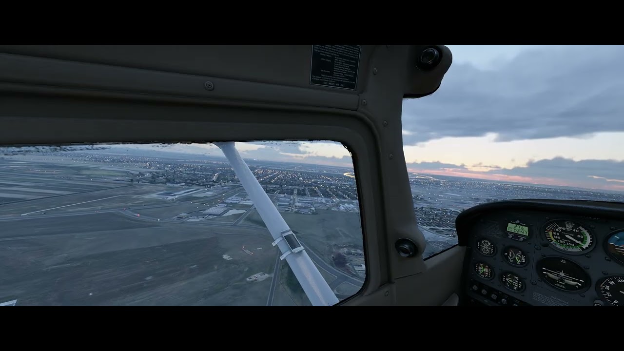 X Plane kbis sunset 172 30 knot cross wind. It was hairy