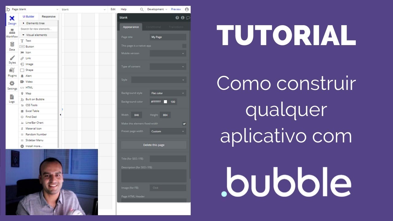 Tutorial Bubble | Como criar qualquer aplicativo web sem programar usando Bubble.io