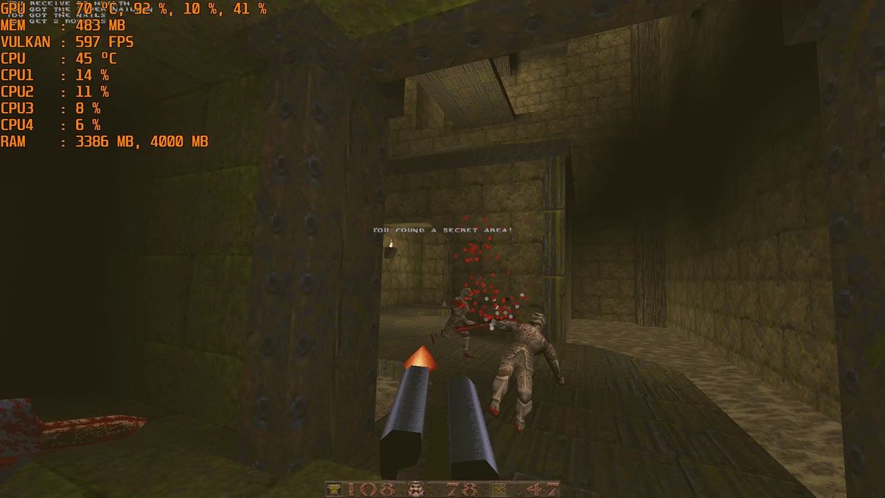 vkQuake/Vulkan Quake timedemo demo 1thru3 GTX 960 4GB Benchmark