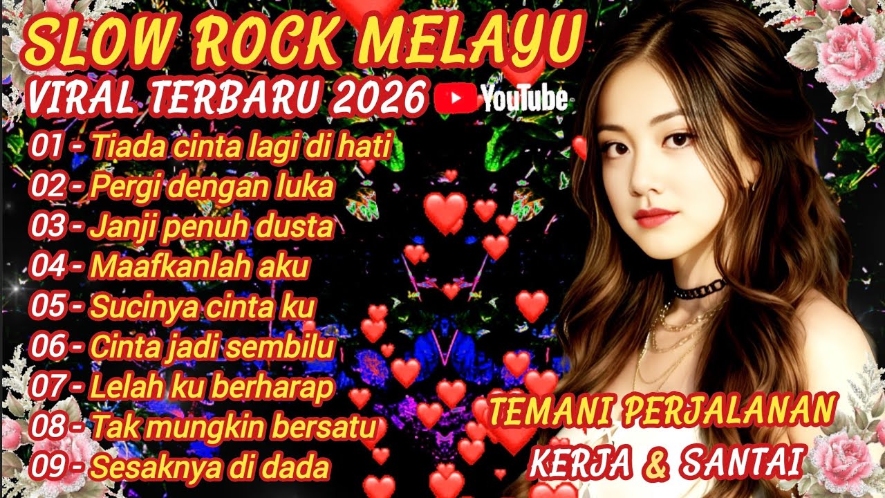 SLOW ROCK MELAYU TERBARU 2026 💔 Patah Hati - Tiada Cinta Lagi // Cocok Untuk Menemani Perjalanan 