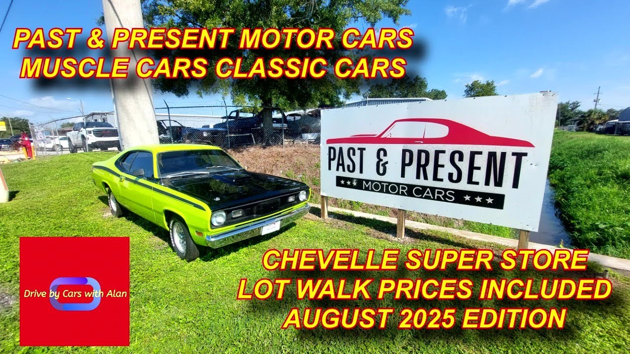 CARS FOR SALE. PAST AND PRESENT MOTOR CARS. LOT WALK WITH PRICES. AUGUST 2025