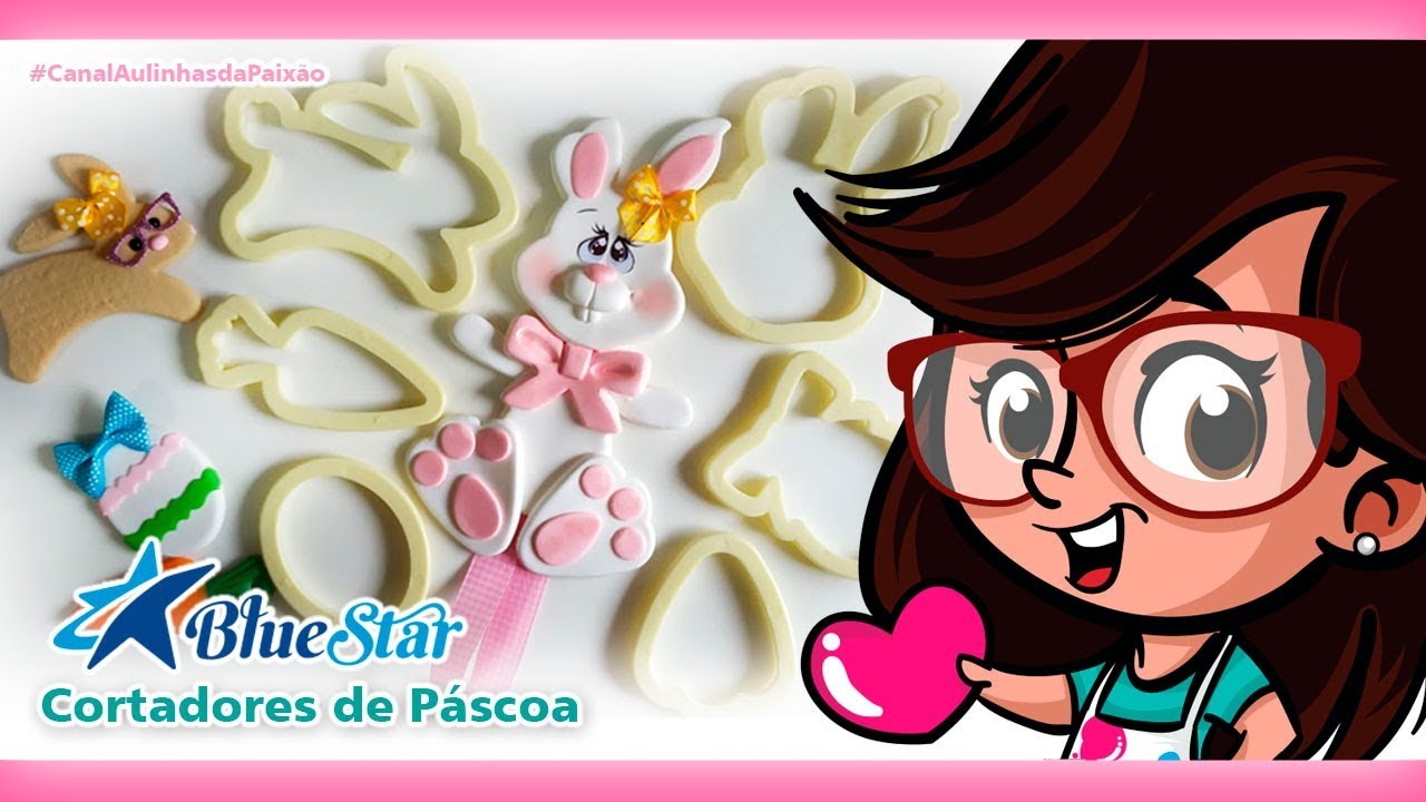 Cortadores de Páscoa BlueStar - Demonstração dos kits 1 e 2 de páscoa com ideia de porta bombom