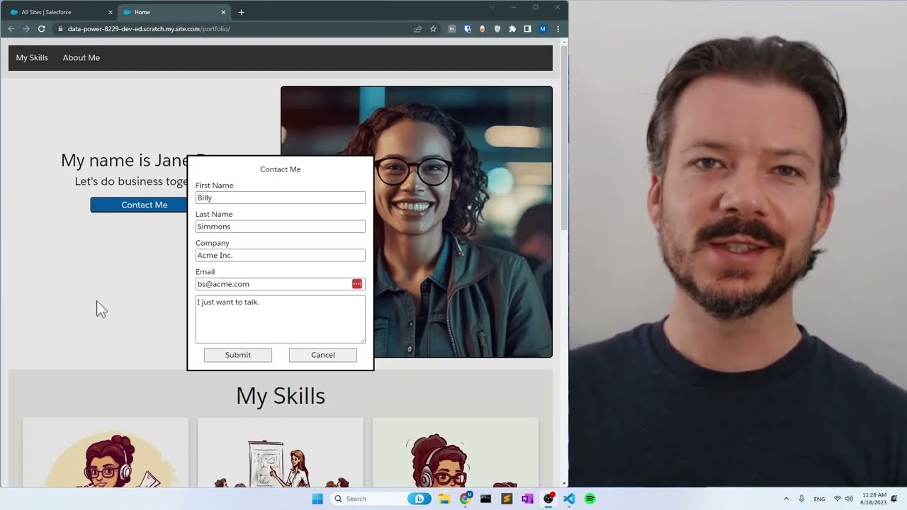 Salesforce LWC/LWR Portfolio Site Tutorial Part 4: Snackbar/Toast