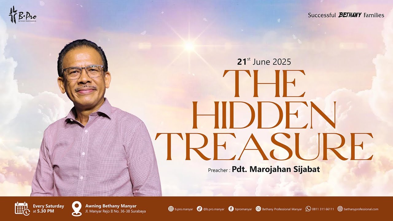 Ibadah BPro Manyar | Sabtu, 21 Juni 2025 | Pdt. Marojahan Sijabat