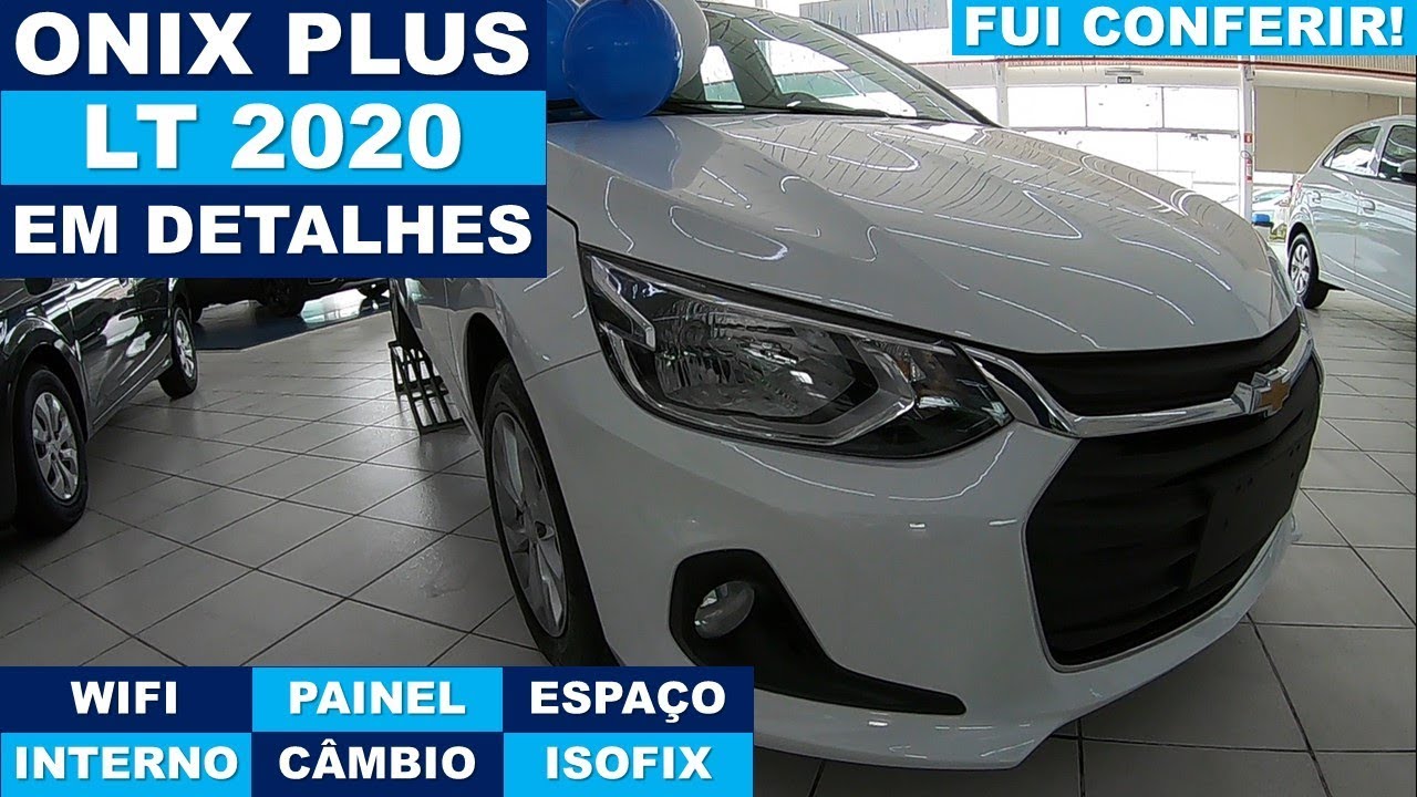 Chevrolet Onix Plus LT Turbo 2020 - Em detalhes! Fui conferir!