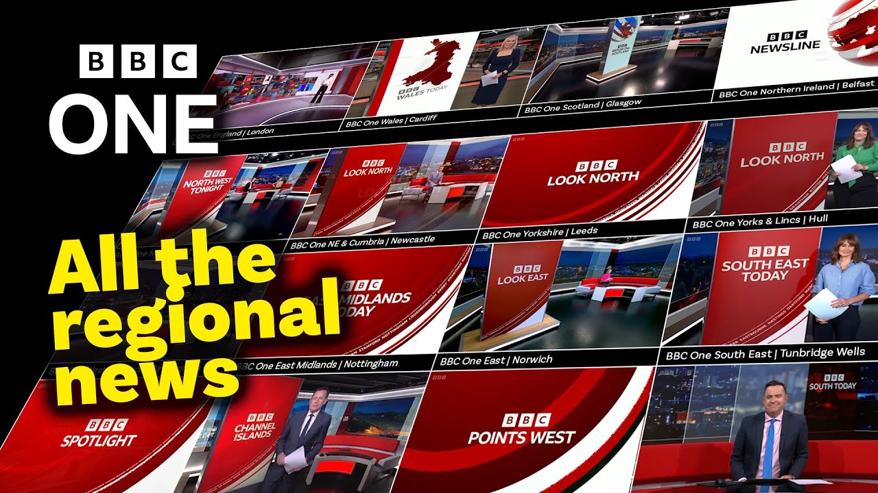 Watch all 16 variants of BBC One Regional News at the same time