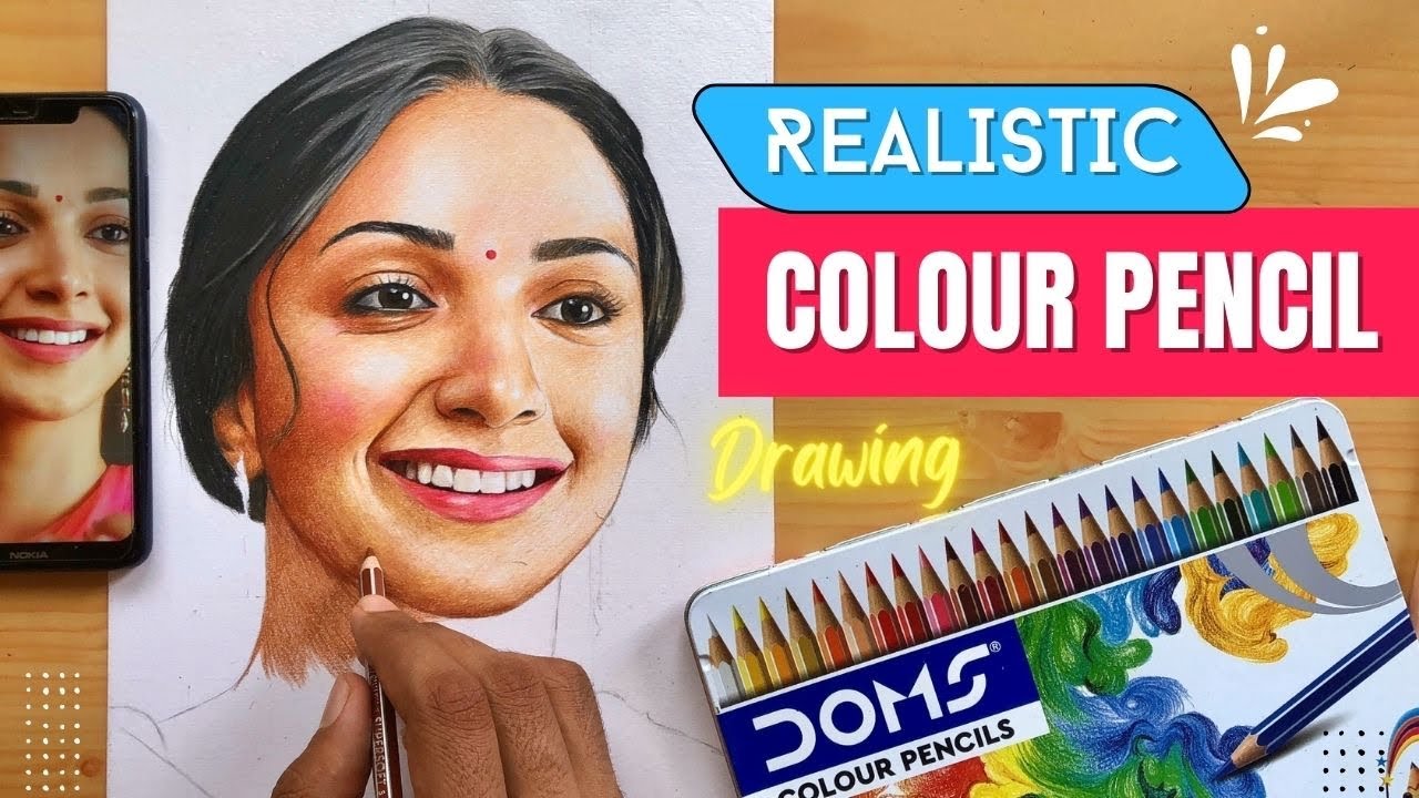 Drawing a Realistic Colour Pencil Portrait with Dom's Super soft Colour Pencils