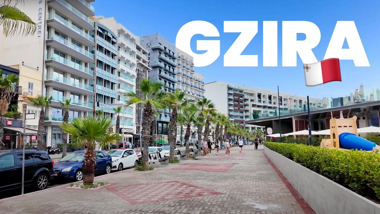 CAMINHANDO PELAS RUAS DE GZIRA EM MALTA