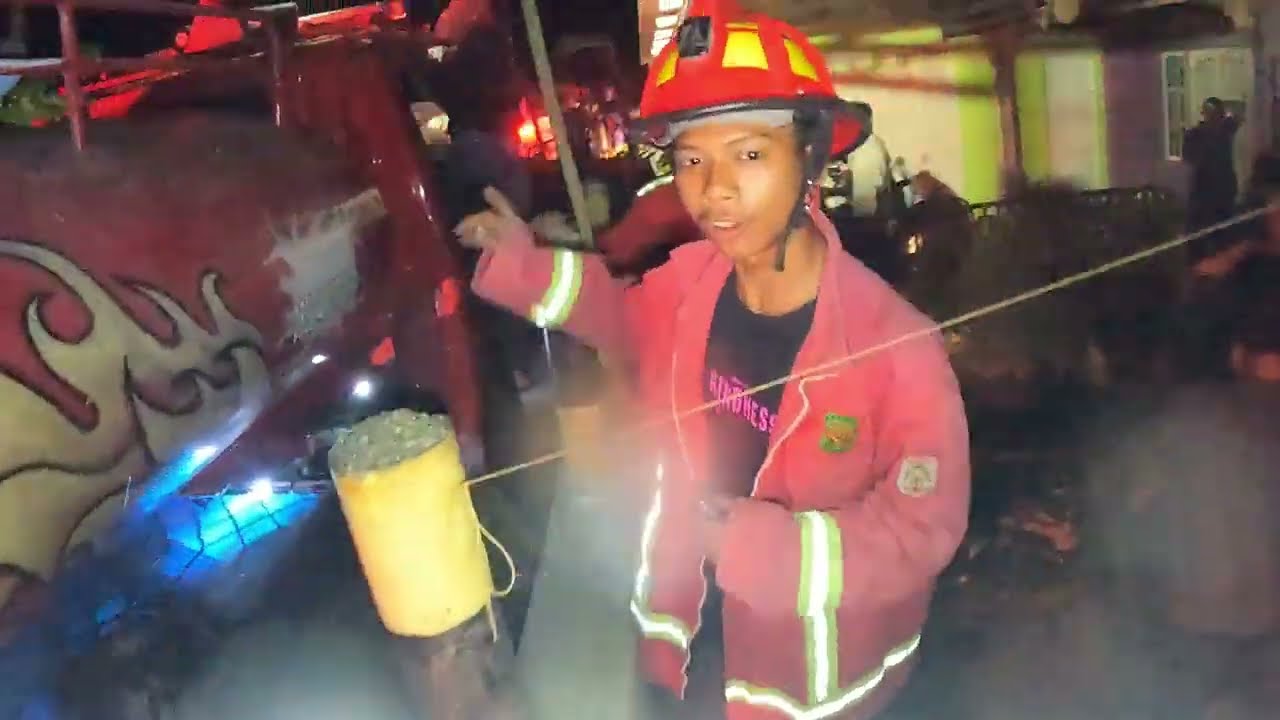 Kebakaran TKM Desa Banua hanyar Pandawan HST