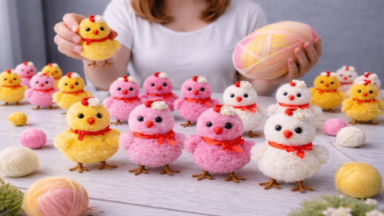 I Made Chicks from Yarn 🐥 Everyone Loved Them, People Ask “Where Did You Buy It
