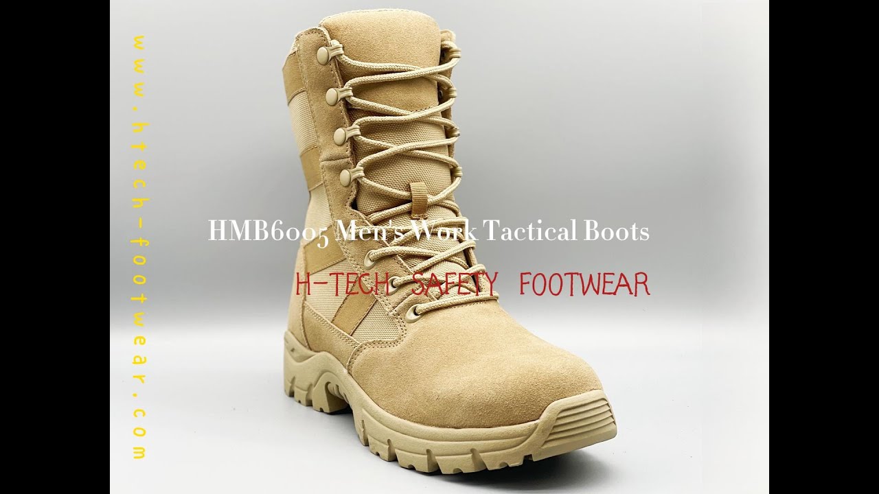 HMB6005 Men&lsquo;s Work Tactical Boots, H-tech safety footwear