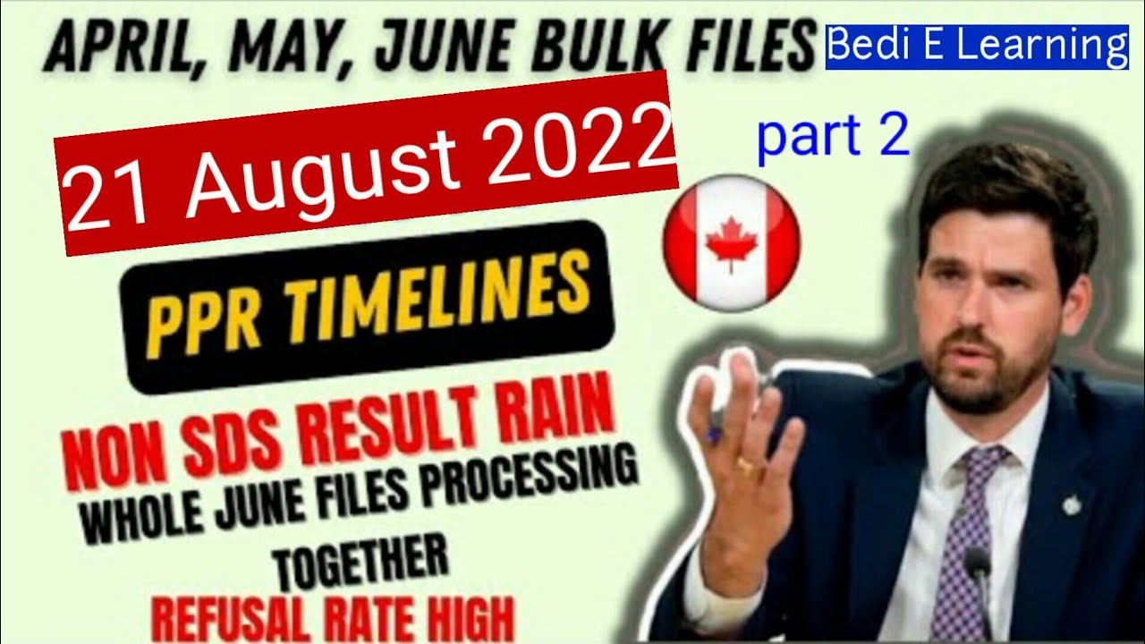 Canada PPR Update| Canada PPR Timeline today  | Bedi E Learning | PPR  20 & 21 August part 2