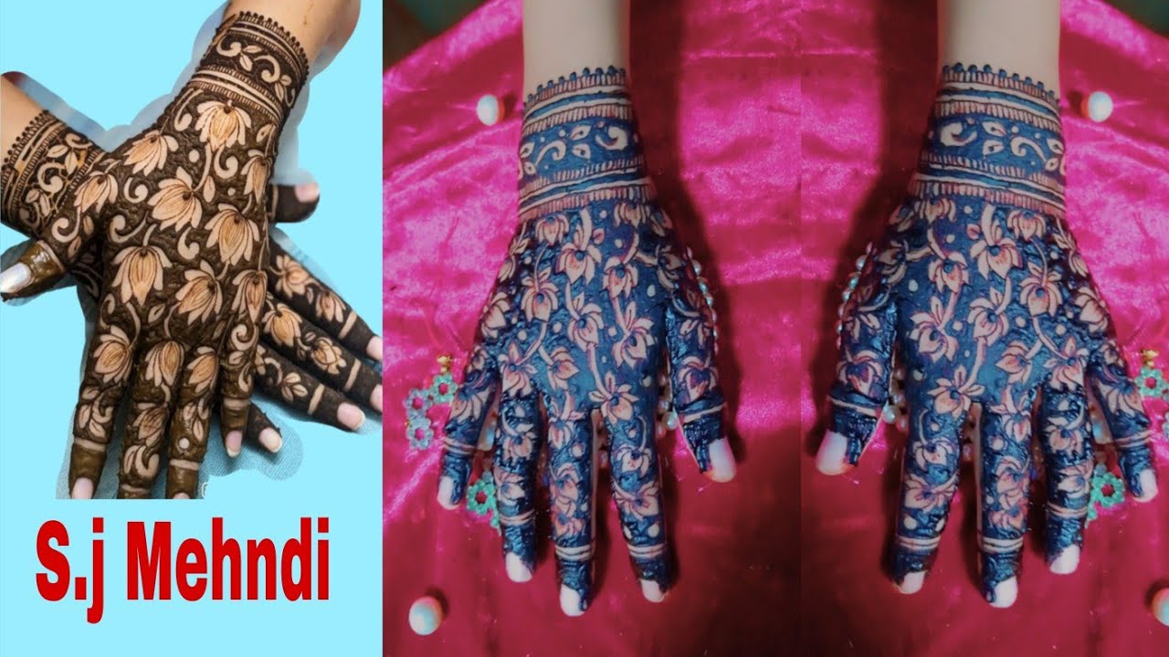 Easy Lotus Flower Arabic Mehndi Design | Full Hand Bridal Mehndi Design | Henna Design |  S.j Mehndi