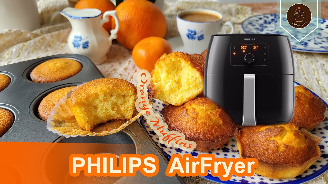 Philips AirFryer'da Portakallı Muffin yaptım 🍊|  Orange muffins in Philips AirFryer XXL