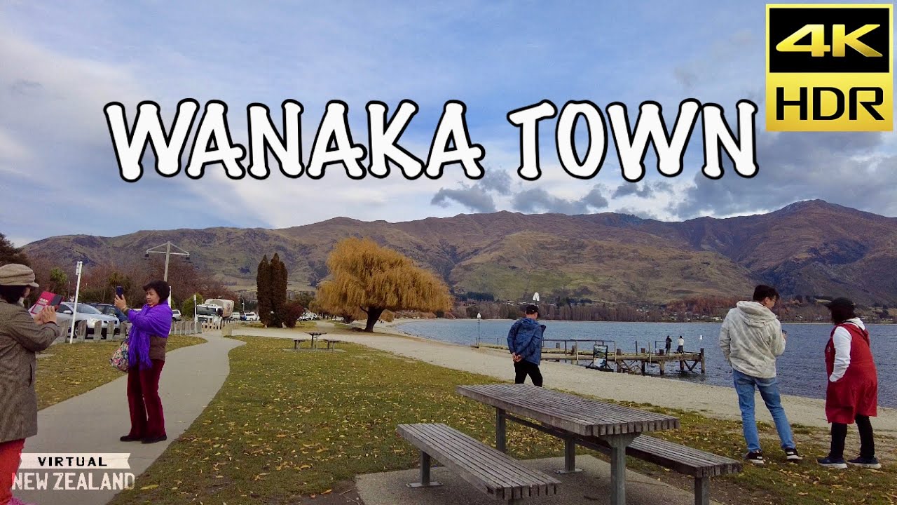 【4K HDR】Walk Tour Wanaka Town South Island New Zealand!