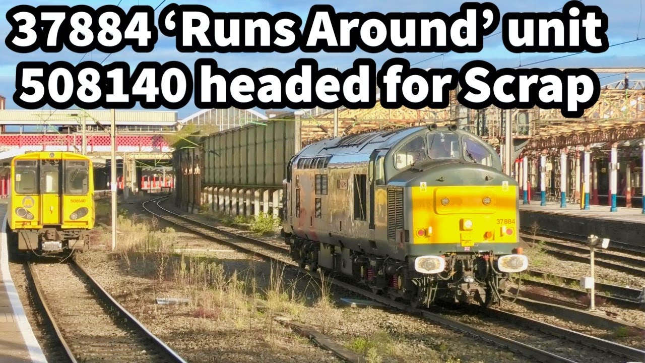 37884 RUNS AROUND Unit 508140 Headed for SCRAP at Crewe Station 11/10/22