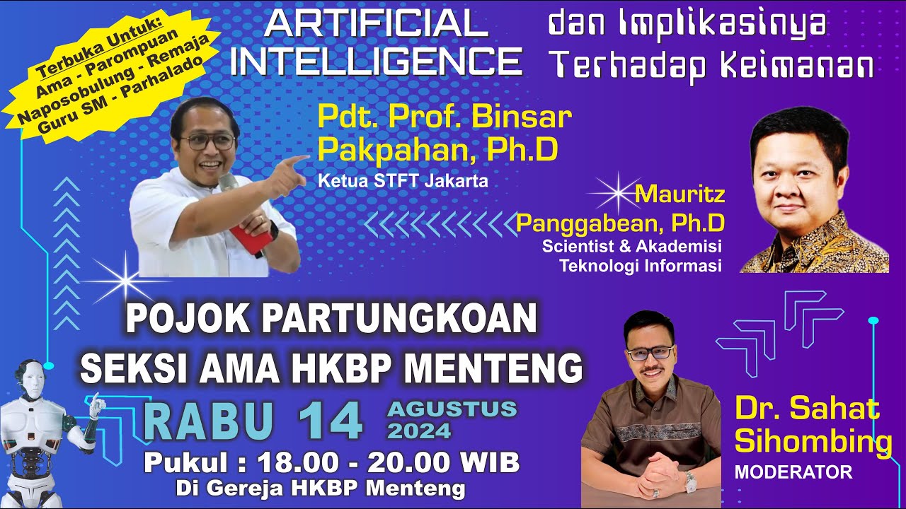 Pojok Partungkoan Seksi AMA HKBP Menteng - AI dan Implikasinya terhadap Keimanan