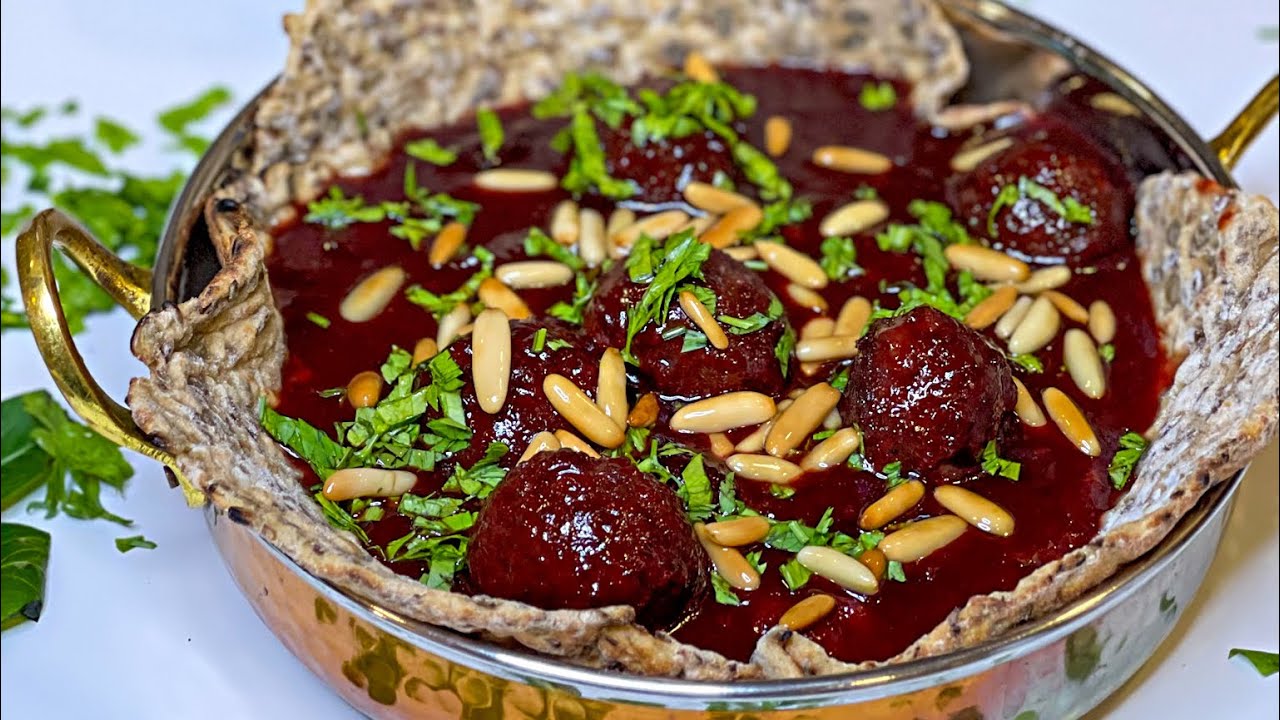 لحمة او كباب بالكرز🥩🍒، من أطيب الأطباق الحلبية