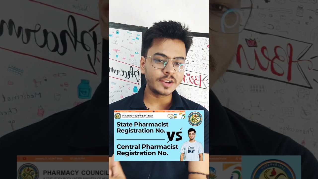 Central & State Pharmacist Registration Difference ✅PCI New Notice #pharmacist