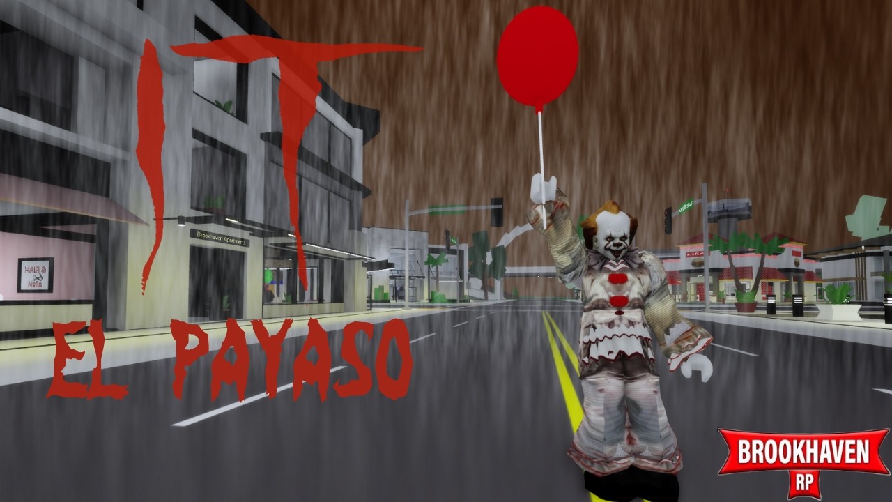 IT EL PAYASO- la película en Brookhaven/ Roblox RP🏡