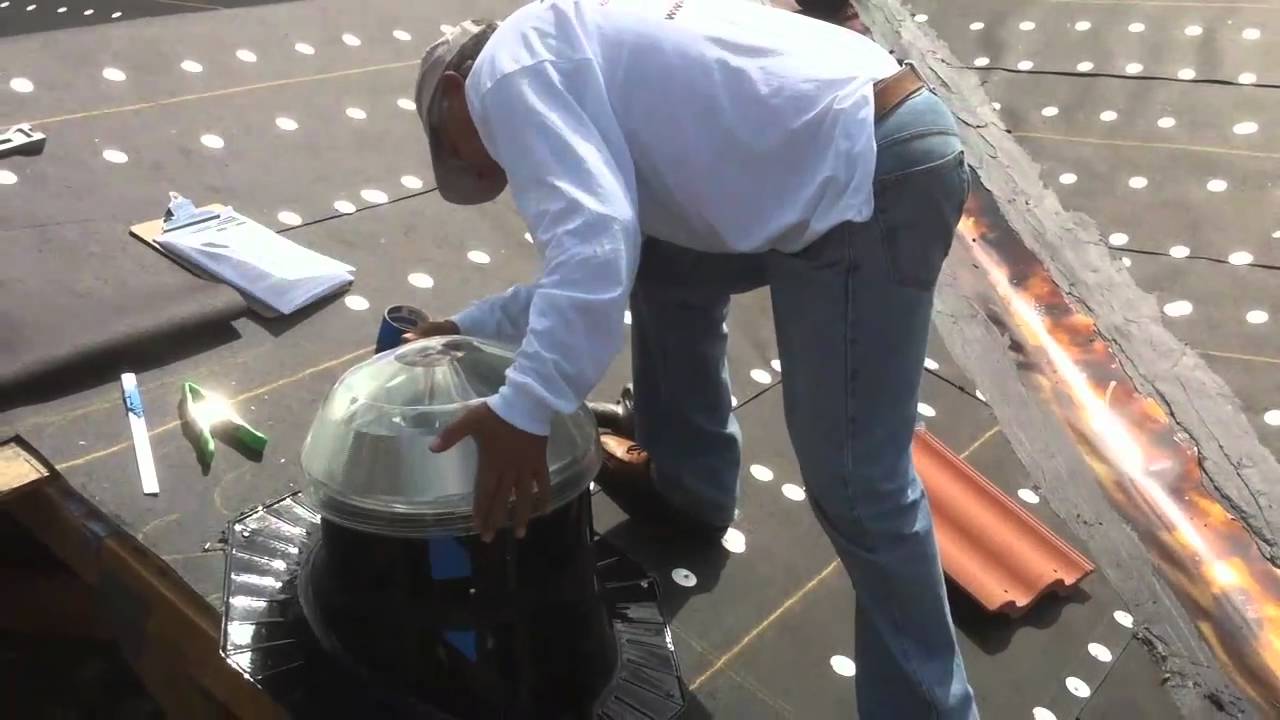 New Roofing - Tubular skylight Installation