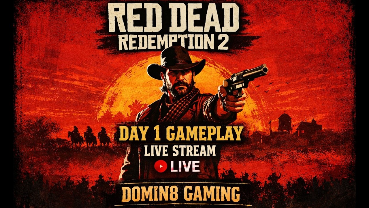 Red Dead Redemption2 LIVE Day-1🔴| Wild West Chaos Gameplay | Domin8 Gaming